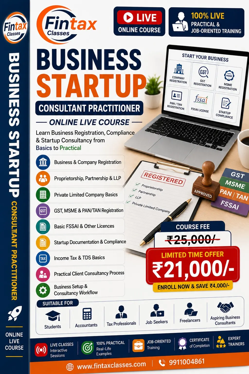 Business Startup & Registration Consultant – Online Live Certification Course