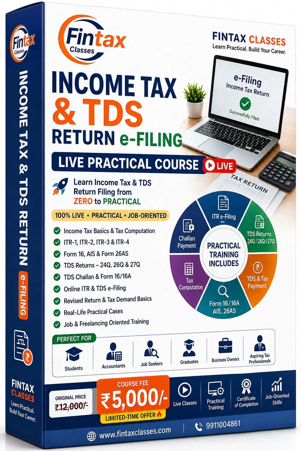 Income Tax and TDS Return e-Filing Live Course